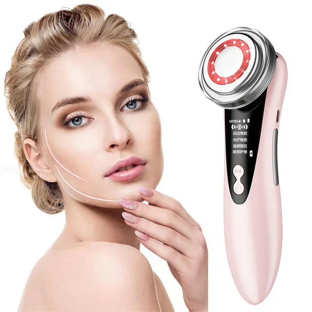 7 in 1 Face Lifting Device EMS Microcurrent Skin Rejuvenation LED Facial Neck Firming Massager Face Beauty Care Apparatus