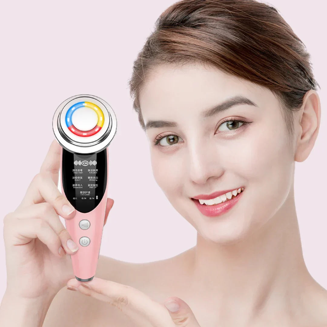 7 in 1 Face Lifting Device EMS Microcurrent Skin Rejuvenation LED Facial Neck Firming Massager Face Beauty Care Apparatus