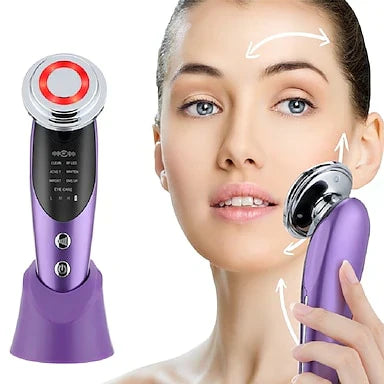 7 in 1 Face Lifting Device EMS Microcurrent Skin Rejuvenation LED Facial Neck Firming Massager Face Beauty Care Apparatus